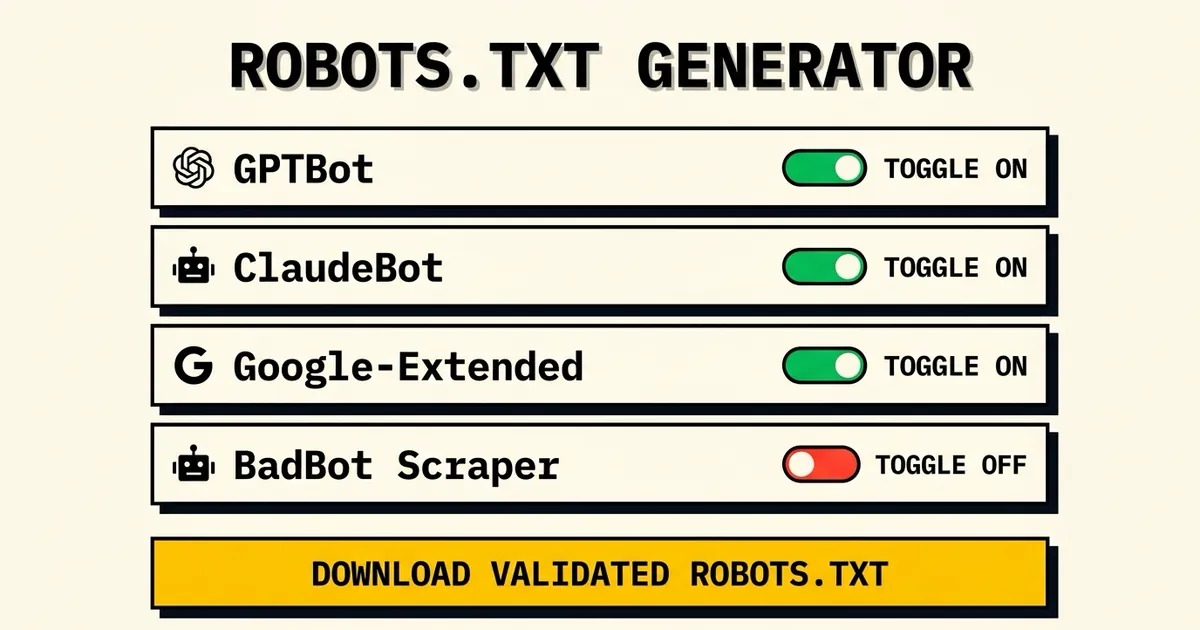 Robots.txt Generator preview screenshot