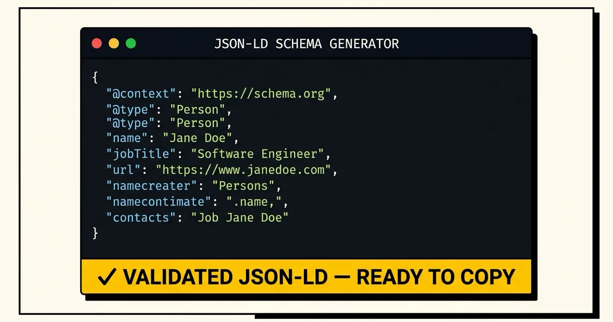 Schema Markup Generator preview screenshot